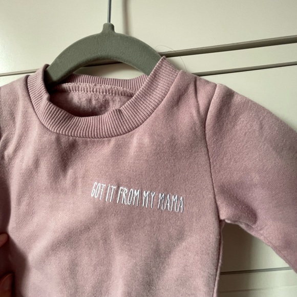 Got it from my momma matching sweat set size 3-6m - Picture 2 of 6